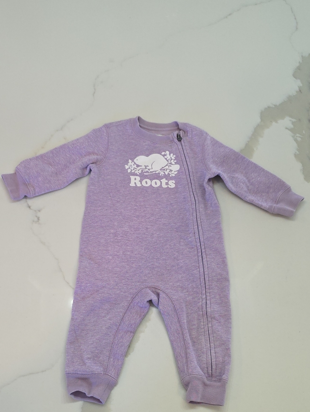 Roots Baby Footie in Purple Size M (6-12M)